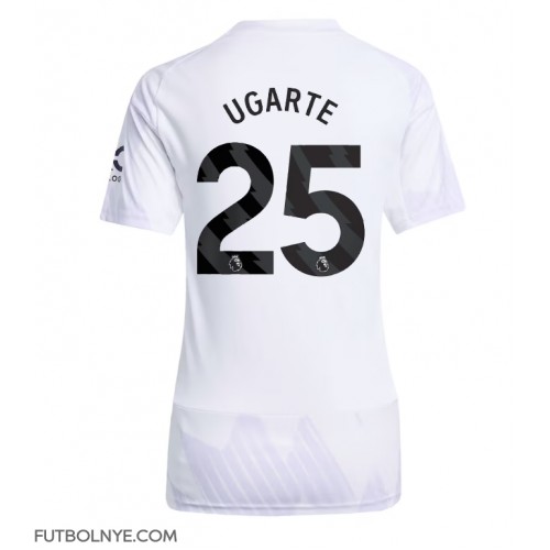 Camiseta Manchester United Manuel Ugarte #25 Visitante Equipación para mujer 2025-26 manga corta